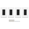 kwmobile 4 x Flush-Mounted Cable Grommet with Brush – Flush-Mounted
