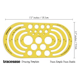 Traceease Geometric Drafting Circle Bow Template Drawing Stencil, Designing Template Measuring Ruler