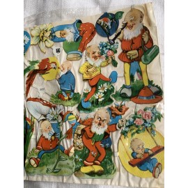 Unbranded Vintage EAS Embossed Die Cut Victorian Paper Gnomes No. 3057 Made In Germany