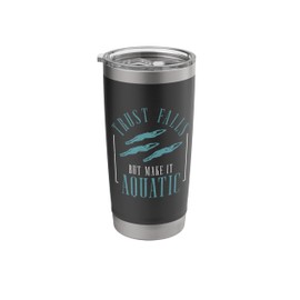 Trust Falls But Make It Aquatic Funny Synchronized Swimming Stainless Steel Insulated Tumbler