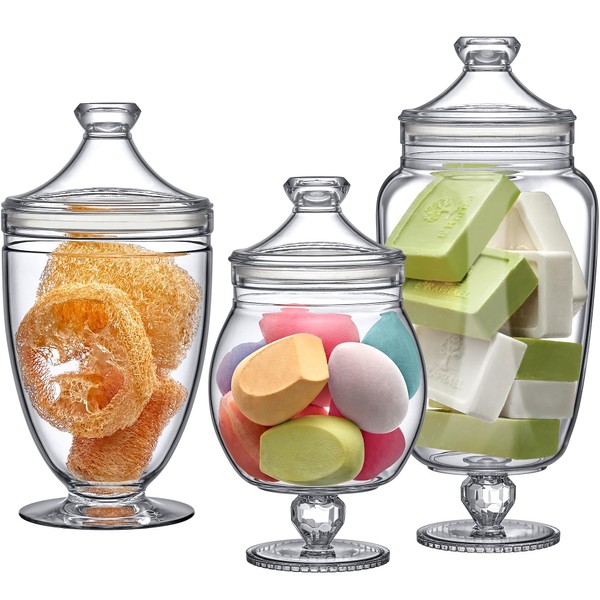 Amazing Abby - Admire - Acrylic Apothecary Jars (3-Piece Set),