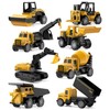 Geyiie Alloy Small Construction Cars Vehicles, Die Cast Mini Construction