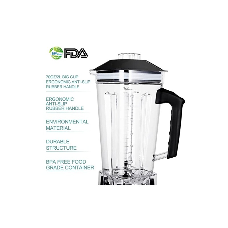 Yanike 70-Oz X-Large BPA Free Blender Jar with Blade and