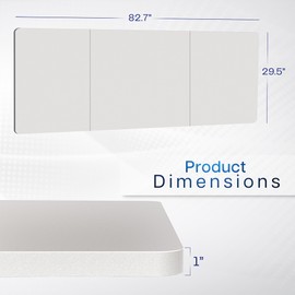 VIVO Universal 83 x 30 inch Table Top for Standard and Sit to Stand Height Adjustable Home and Office Desk Frames, White Desktop, DESK-TOP84-30W