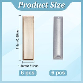 FREEBLOSS 6Pcs Blank Hair Clip Base For Hand Embroidery Blank Bezel Trays Metal Clip Base with Cover for Embroidery Jewelry Making Supplies Bezel Settings