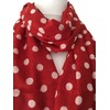 Purple Possum® Red Polka Dot Scarf, White Spotted Wrap, Ladies