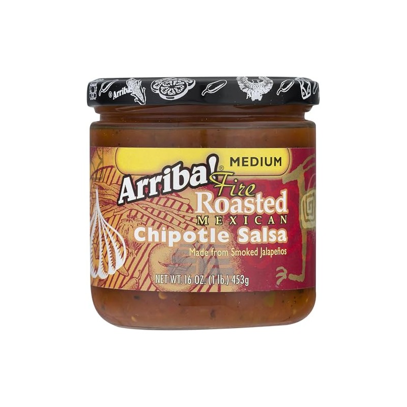 Arriba! Fire Roasted Mexican Chipotle Salsa Medium 16-Ounce (Pack of
