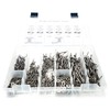 Stainless Steel Domed Pop Rivet Fastener Assortment Kit with Backing