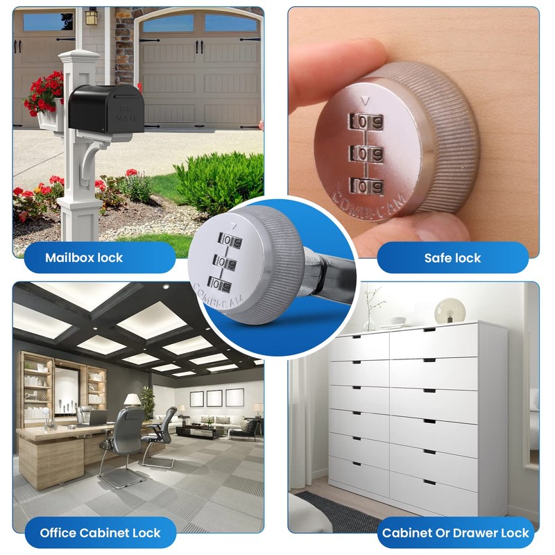 Combi-Cam 7850R-S Combination Cam Lock, 5/8" Chrome Finish