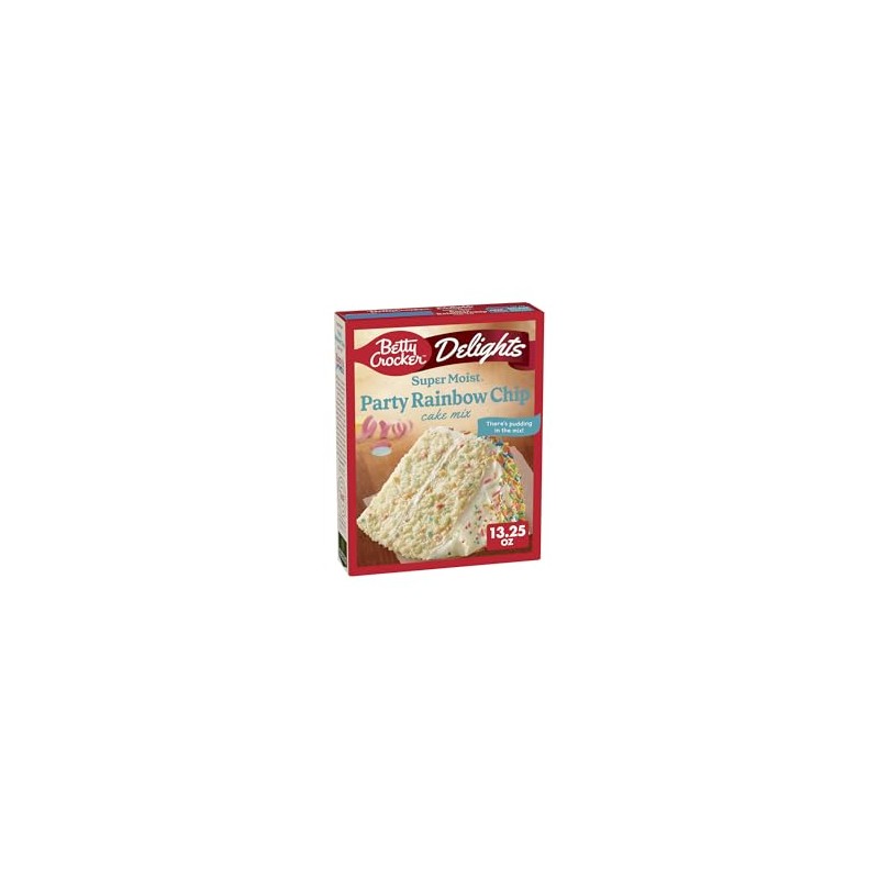 Betty Crocker Delights Super Moist Party Rainbow Chip Cake Mix