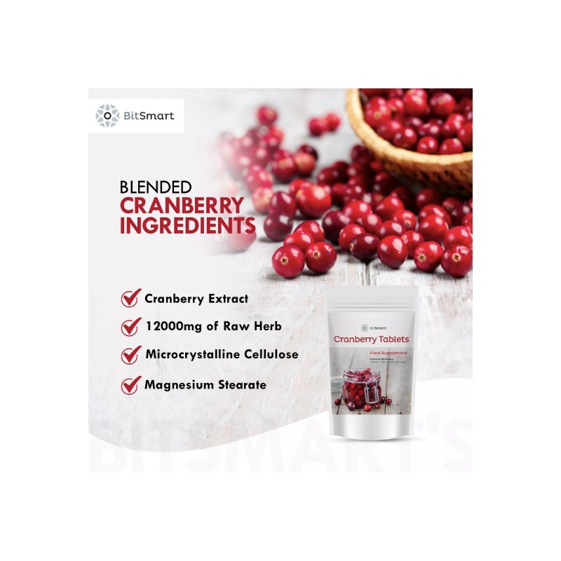 Cranberry Juice Tablets 12000mg Prevents UTI (Urinary Tract Infection) Cystitis