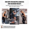 DMoose Fitness Tricep Rope Cable Attachment - Multi-Grip Gym Rope