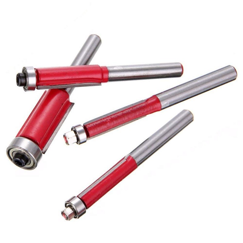 Gasea 4pcs 1/4" Shank Flush Trim Bits Set Top End