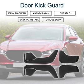 TUCKBOLD For Mazda CX-5 2017-2021 Car Door Kick Guard Door Panel Protector Door Anti Kick Pad Door Protection Sticker Interior Panel Interior Parts Custom Anti-Scratch PVC Black 4 Door Full Set