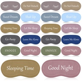 20 Pcs Funny Eye Mask Bulk for Sleep, Adjustable Strap,Morandi
