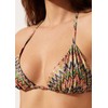 CALZEDONIA Woman's Triangle Swimsuit Top Bright Optical in Multicolor, Size
