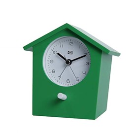 KOOKOO EarlyBird Green Alarm Clock with Bird Melody (Original Recording) or Triad Tone