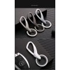 Rockyu Keychain, Men's, Cool Gray, Silver, Black, Carabiner, Hook, Keychain,