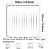 Neween Shower Curtains 3D Digital Printed Waterproof Bathroom Curtain Polyester