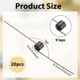 PLIGREAT 20 Pcs 180 Degree Small Springs, Stainless Steel Torsion Springs OD 5mm Mechanical Torsion Spring for Shop Store Home Repairs Tools Maintenance DIY Projects