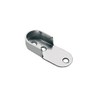 Oval Tube Rail Wardrobe Holder Bracket Support 45x18x11mm Chrome