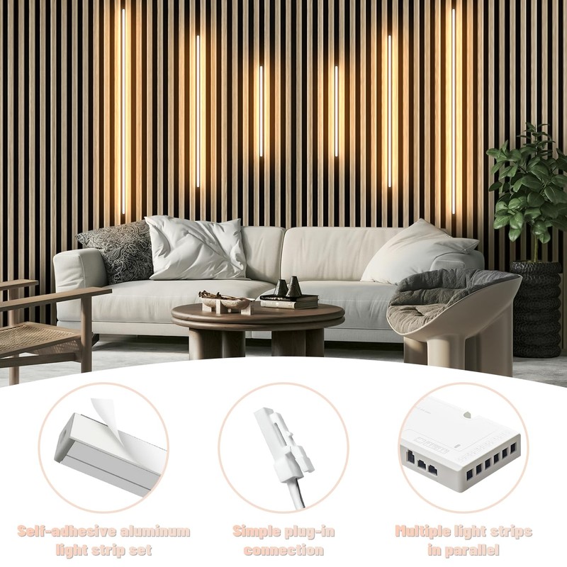 Lichaser LED Recessed Lighting for Acoustic Panel, 6 Pcs of