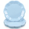 NatNarr 30pcs Plates,9inch ScallopedDessert Plates Baby Plate Disposable Party Supplies