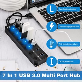 USB Hub with 7 Ports