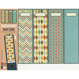 Designed labels for spine pocket files - theme “Pattern 006” - for large standard A4 files, an original by File Art and a-m-w-shop