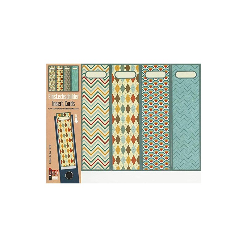 Designed labels for spine pocket files - theme “Pattern 006”