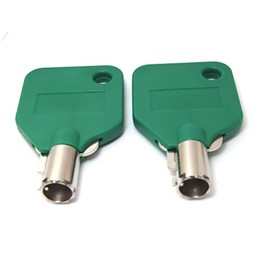Replacement EN1 EPCO1 Elevator Keys EPC01 With Large Green Caps For Easy ID & Handling Commonly Used on Many Craft Elevators and Some Schindler Elevators