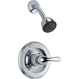 Delta Faucet Classic 13 Series Single-Function Shower Trim Kit with Single-Spray Touch-Clean Shower Head, Chrome T13220 (Valve Not Included)