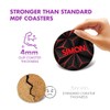 1 x Round Coaster - Name Simon Gamer Black Red