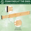 Dunruz 4 Pack Bamboo Drawer Dividers 2.6" High,Adjustable Spring Loaded