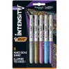 BIC Metallic Permanent Markers - Pack of 5 - Variety