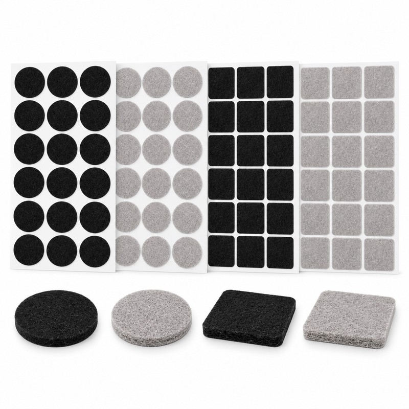 360-Piece Self-Adhesive Felt Furniture Pads for Floor Protection – Round