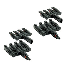 SOLARTRONICS 2 Pairs Y Connectors for Solar Cable Photovoltaic 4-Way Splitter 1000V PV Solar Cable Connector Waterproof IP67 UV-Resistant