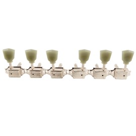 Wilkinson WJ44 3L3R Deluxe Vintage Guitar Tuners Machine Heads Tuning Pegs Keys for USA Epiphone Les Paul LP SG Electric or Acoustic Guitar, Nickel with Keystone Button