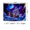 Amhokhui UV Reactive Trippy Tapestry Blacklight Neon Ocean Wave Tapestries