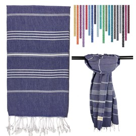 Decorous Hammam Towel XXL Beach Towel Sauna Towel – Fast-Drying Absorbent Lightweight Towel Bath Towel Sports Towel Travel Towel for Women Men and Kids 100% cotton, Oeko-TEX.