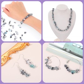 YUXIANLB Pack of 200 Crystal Beads for Jewellery Making Necklace Bracelet Earring Natural Chip Stone Beads for Bracelet Craft Irregular Gemstones Loose Rock Bead Hole Drilled DIY Crafts