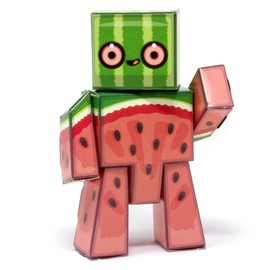 Box Buddies Box Figure 02 Mel - Make Your Own Poseable Watermelon Paper Toy - Paper Craft for Kids, Pocket Money Toys, Stocking Fillers
