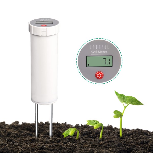 LAWNFUL Digital Soil pH Meter, Industrial Grade Soil pH Tester