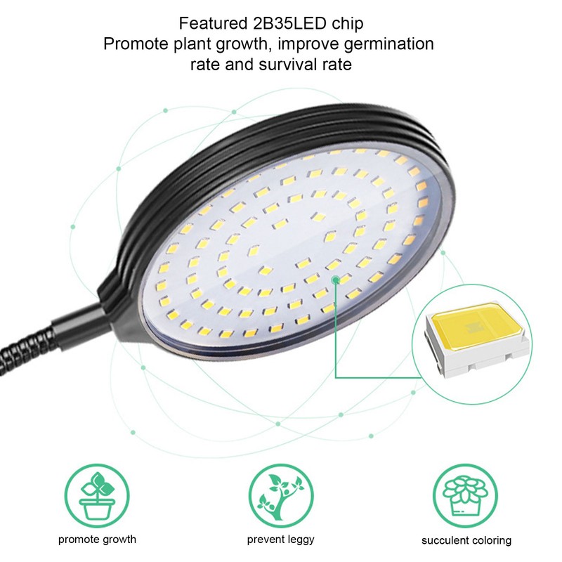 60W 4 Head LED Plant Growing Lights USB Power Supply