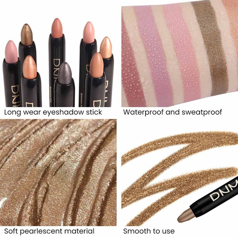 evpct 8Pcs Cream Eye Shadow Brightener Sticks Set for Eyes,