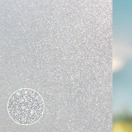 Finnez Window Film White Privacy Film Frosted Glass Electrostatic Self-Adhesive Privacy Protection Window Stickers Anti-UV for Home Living Room Bedroom (35.4" x 157.4")