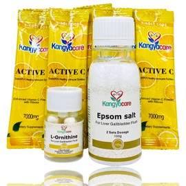 Kangyacare Liver Gallbladder Flush - 1-Night Liver and Gallbladder Cleanse, Liver Detox Protocol - Cleans Liver, Gallbladder & Bile Duct Tract & Colon (2 dose)