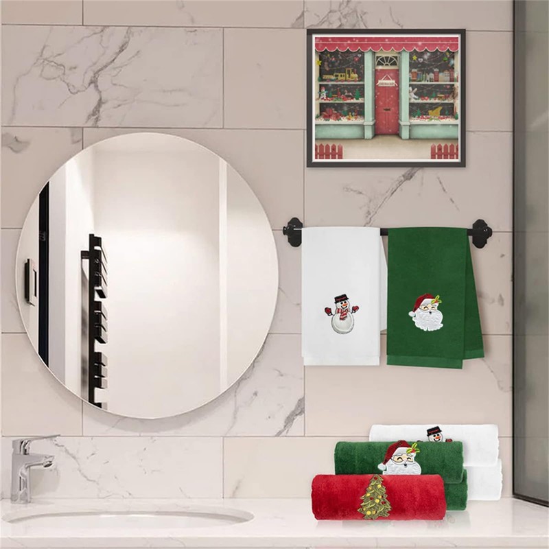 Embroidered Christmas Towels, 3-Pack Gift Set, Christmas Towels Holiday Hand