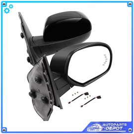 autoparts-depot Heated Fold Memory Arrow Puddle Light Signal Power Mirrors For 07-13 Chevy Gmc