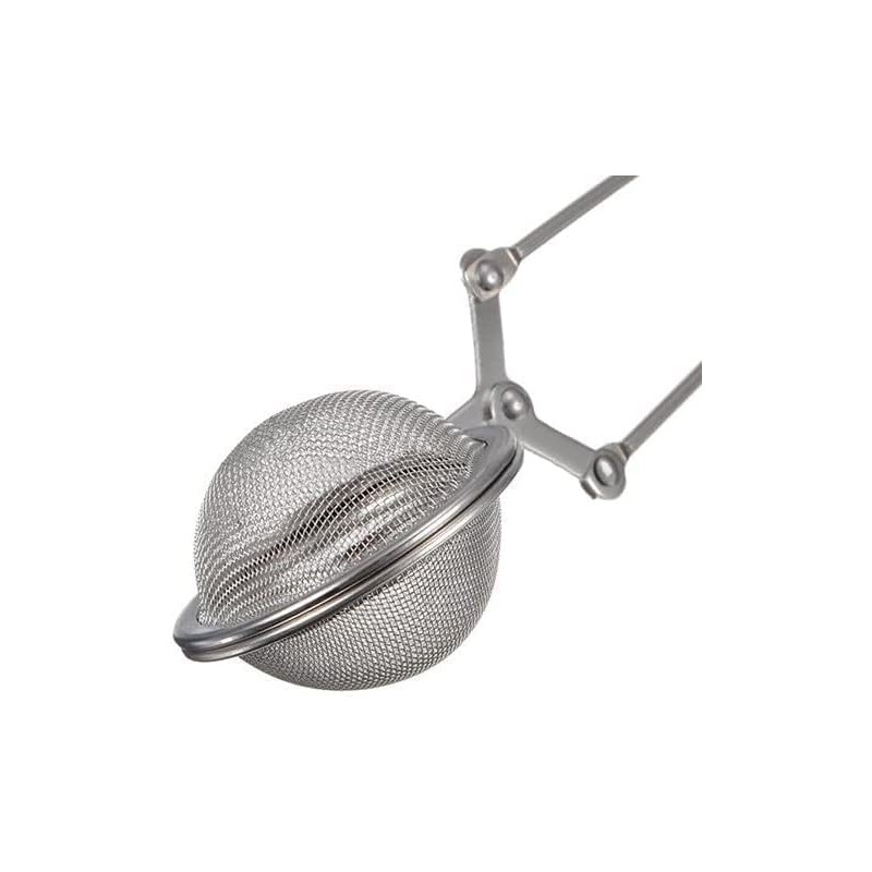 Silver Long Handle Loose Leaf Ball Tea Spoon, Stainless Steel